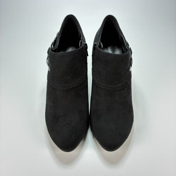 Xappeal Womens Boots Black Suede Side Zip Buckle Cone Heel Womens EU 39 US 6.5 - Picture 5 of 11